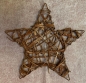 Rattan Stern braun mit Glitter